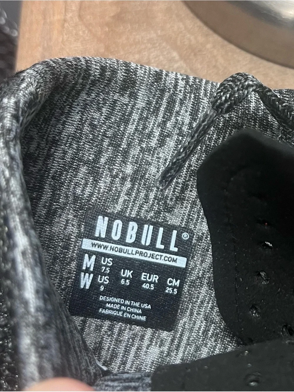 NOBULL Black Knit High-Top Trainers with Orange Sole